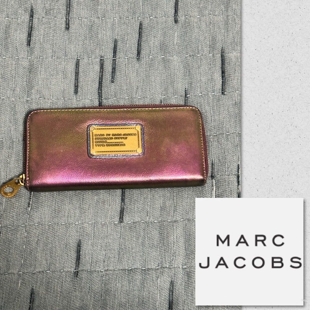 Marc Jacobs Metallic Pink and Purple Wallet